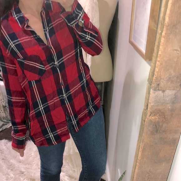 Woolrich red plaid button down shirt size XLarge - Picture 1 of 7